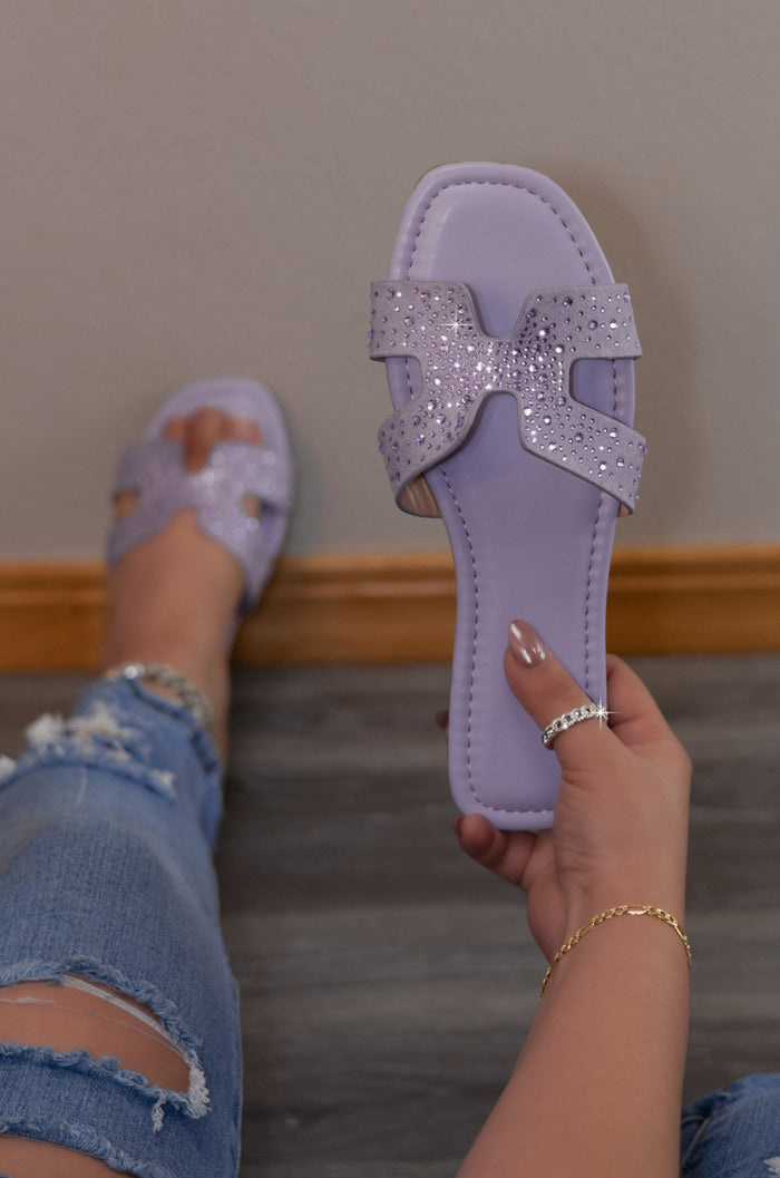 Vivian - Embellished Slip On Flat Sandals