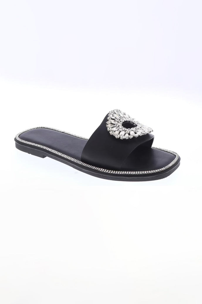 Olympia - Embellished Flat Sandals