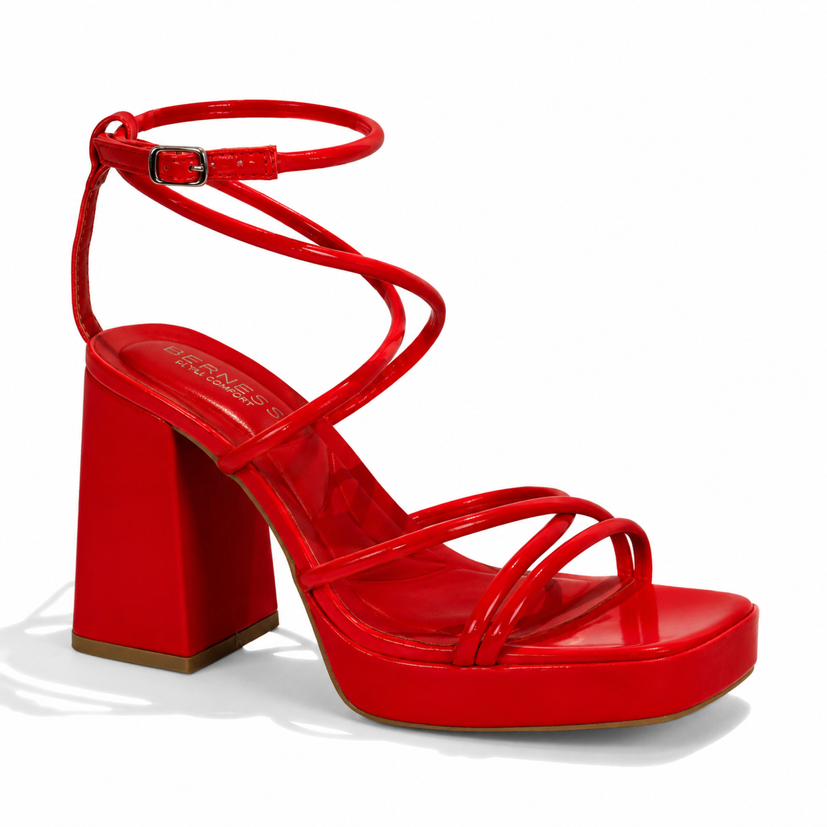 Taurus - Women’s Square Toe Ankle Strap Platform Block Heels