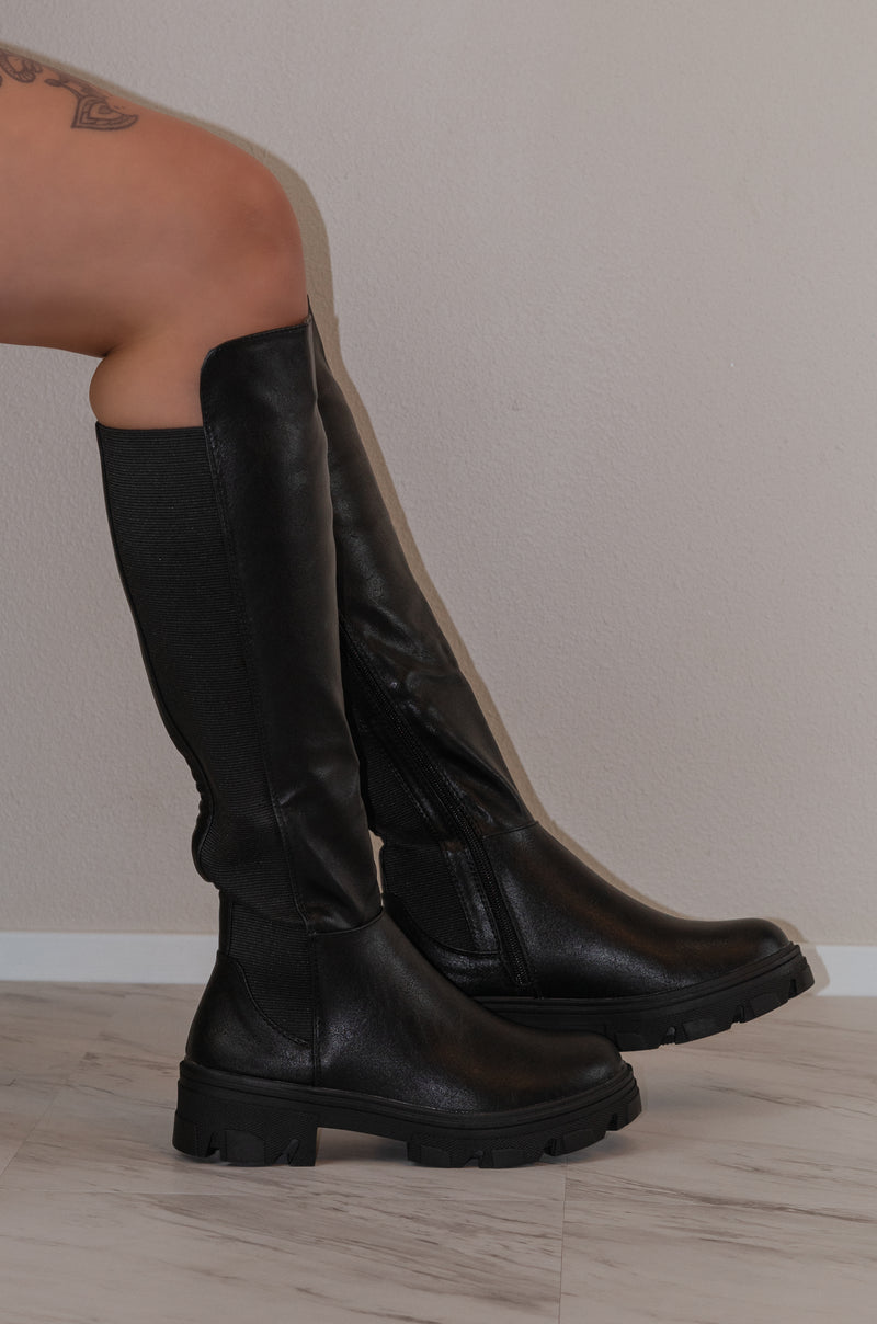 Cherry - Chunky Heel Knee High Boots for Women