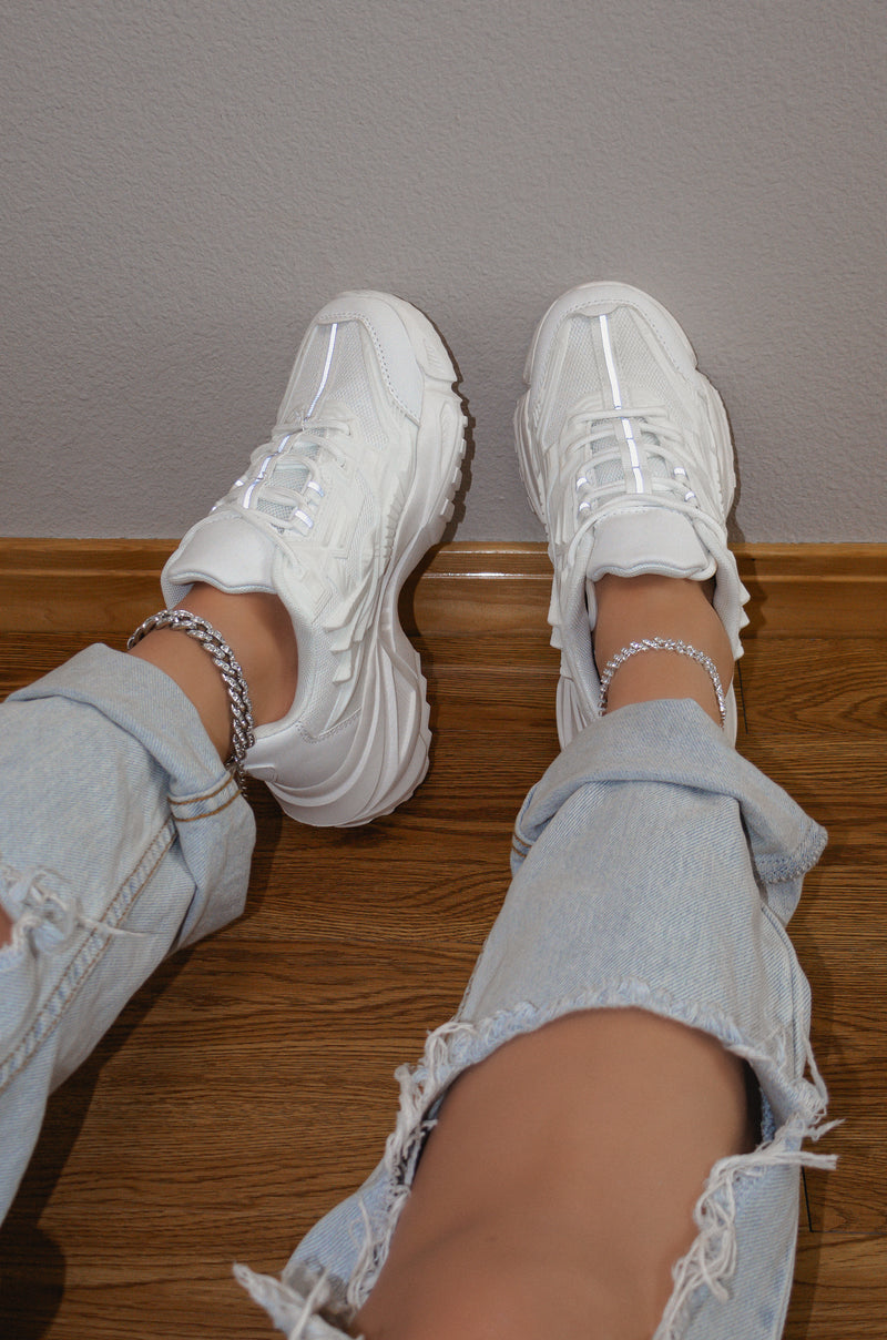 cute white tennis shoes for dresses Cute White Platform Sneakers - Shoes
