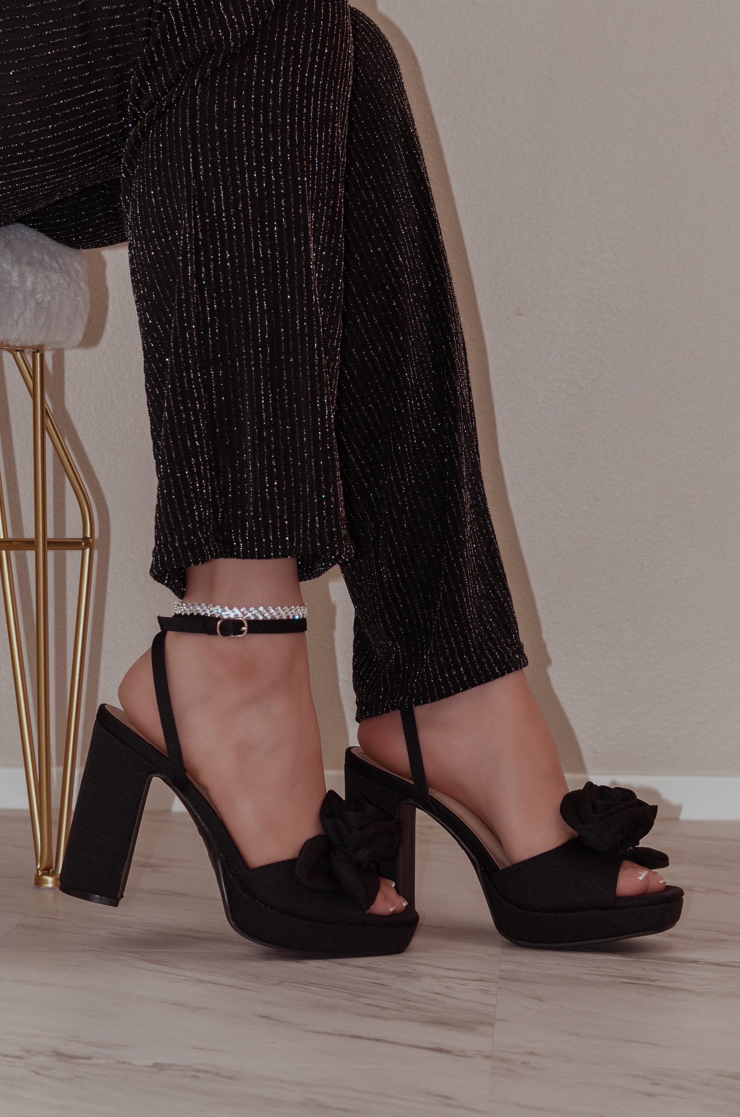 Dallas - Peep Toe Platform Block High Heels – ONLINE CUTE SHOES