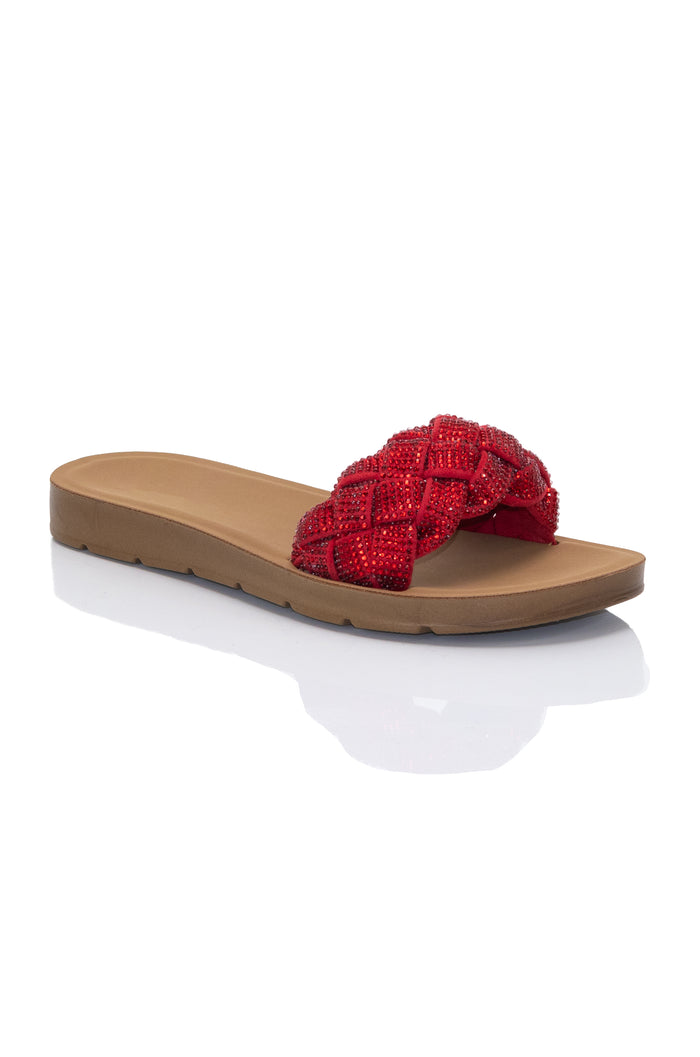 Babylon - Embellished Strap Flat Sandals