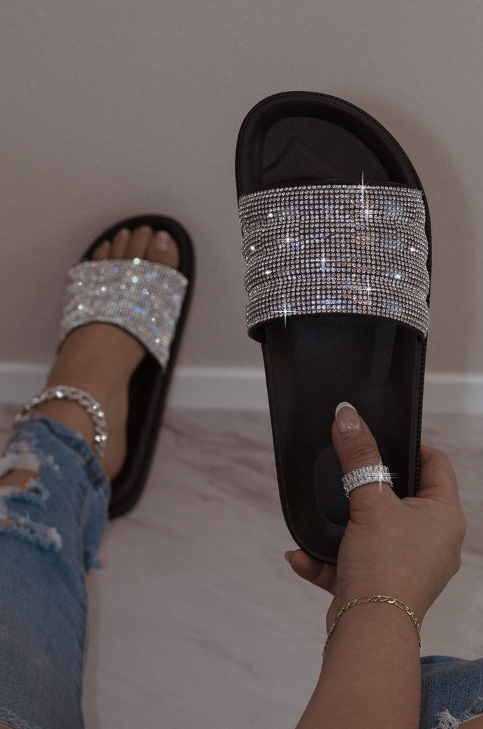 Belvana - Embellished Slip On Sandals
