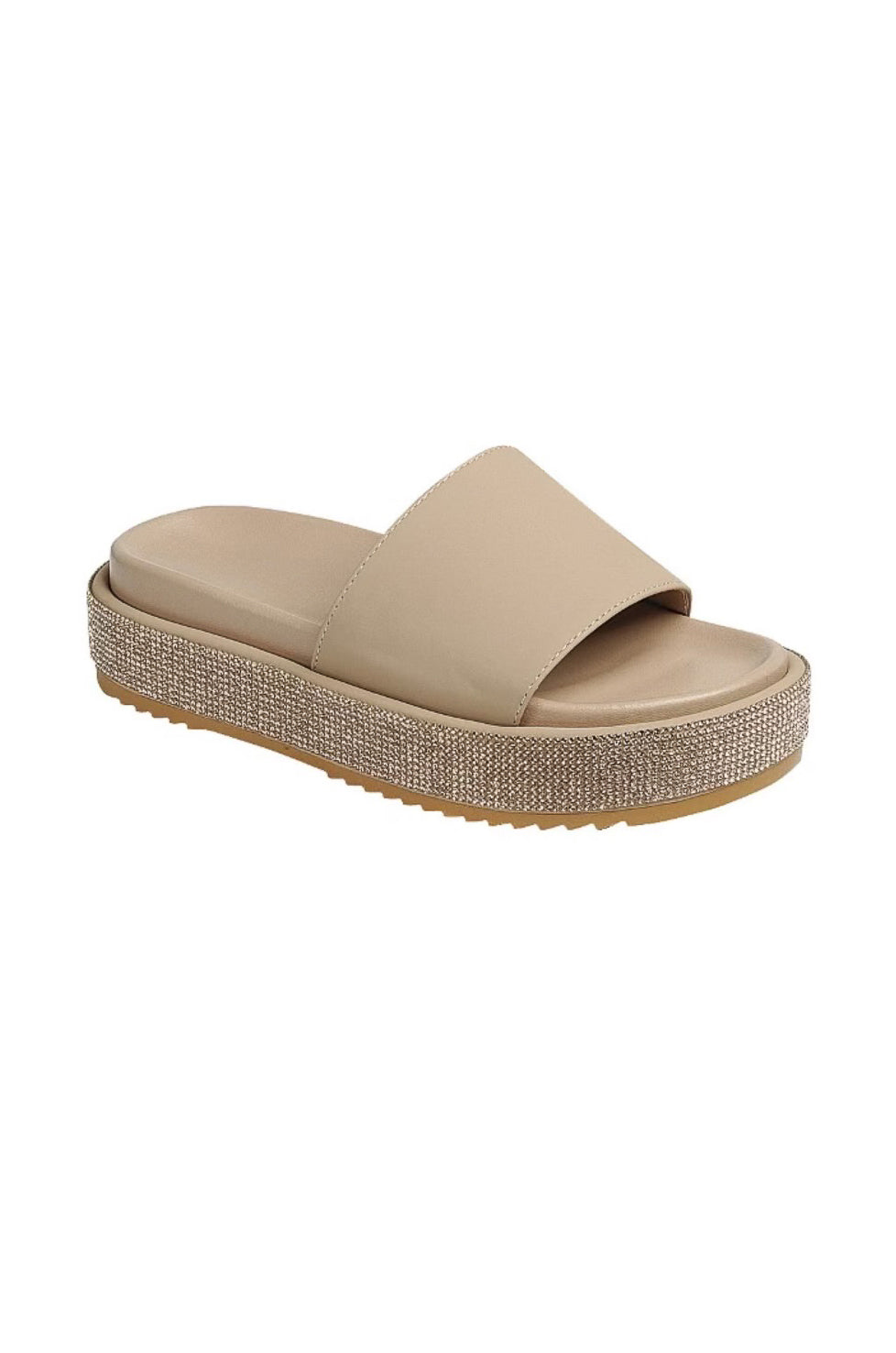 Gibara - Embellished Platform Slip On Sandals