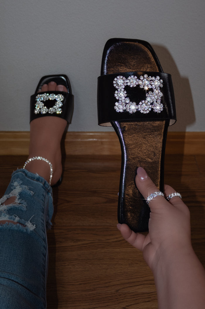 Cristina - Embellished Slip On Sandals