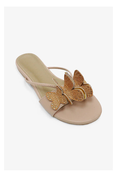Apolo - Embellished Slip On Flat Sandals