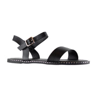 Harlem - Ankle Strap Flat Sandals Stud Detailing