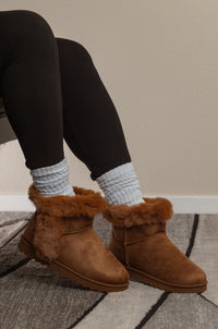 Grizly - Flat Slip On Platform Winter Booties For Women