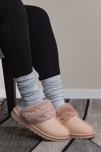 Mena - Flat Platform Winter Slippers For Women