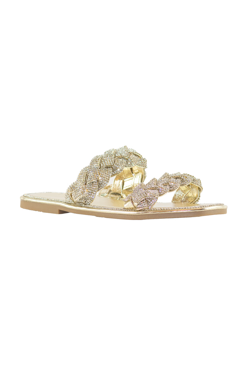 Maddy - Double Embellished Strap Sandals