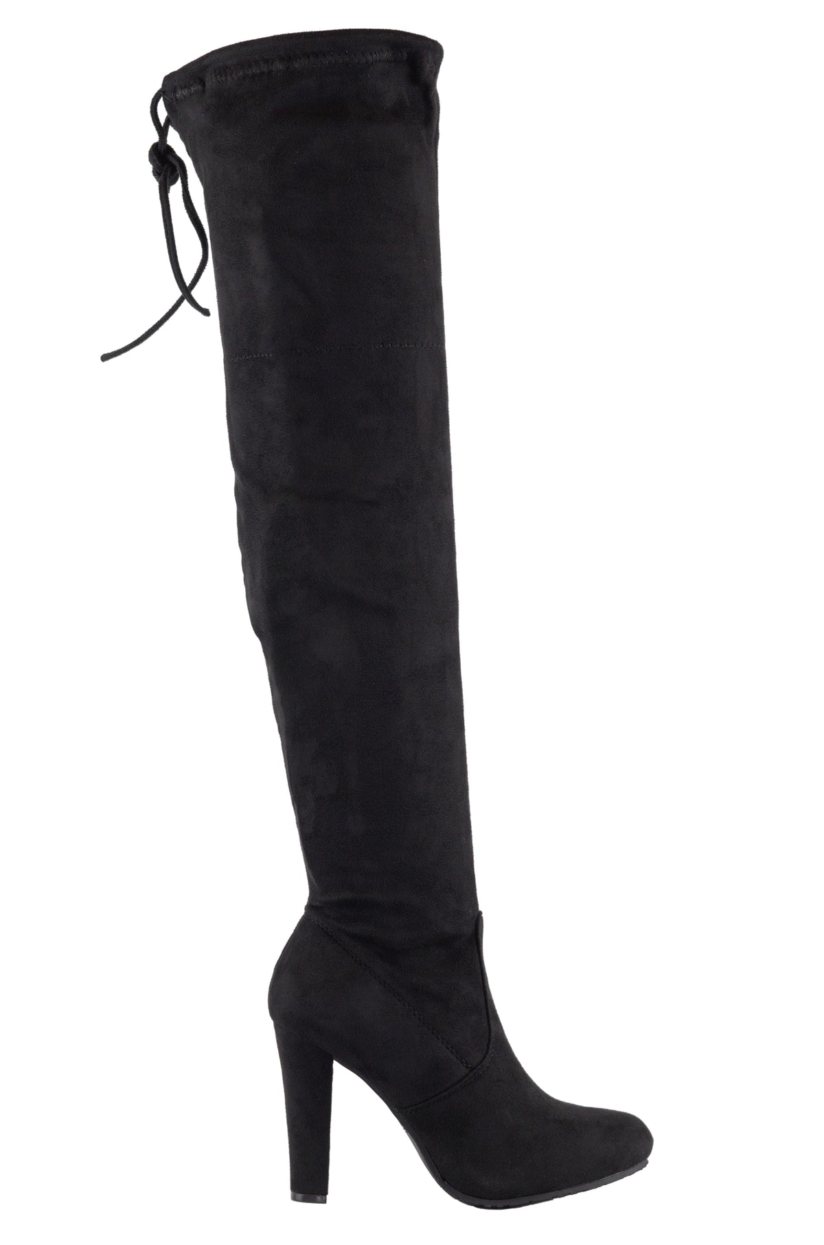 Dasia - Over The Knee Lace Up Tie Back Detail Boots