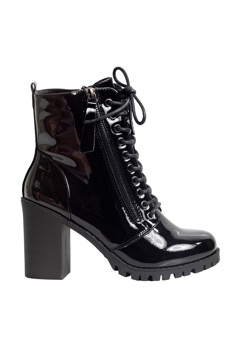 Access - Lace Up Block Heel Ankle Boot