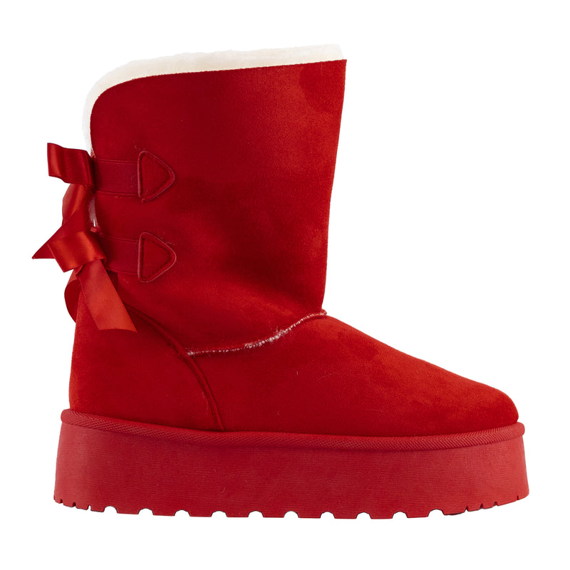 Faux Fur Boots Snow Boots With Bows Liliana Faux Fur Boots With