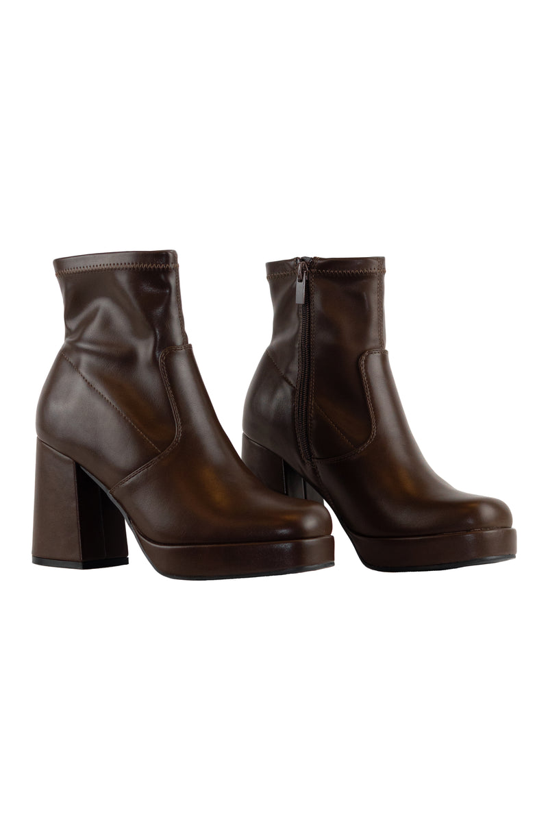 Thalia - Mid Heel Ankle Boots For Women