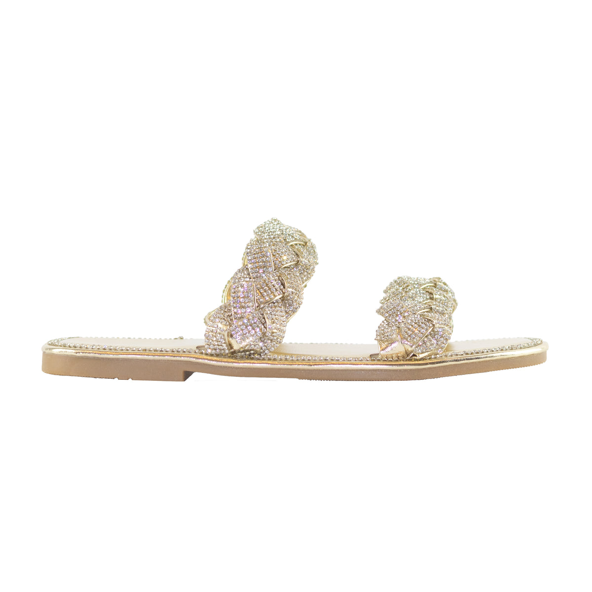 Maddy - Double Embellished Strap Sandals