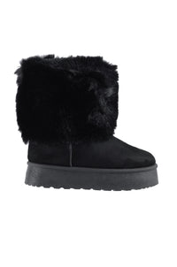 Snowy - Girls' Flat Platform Faux Fur Boots