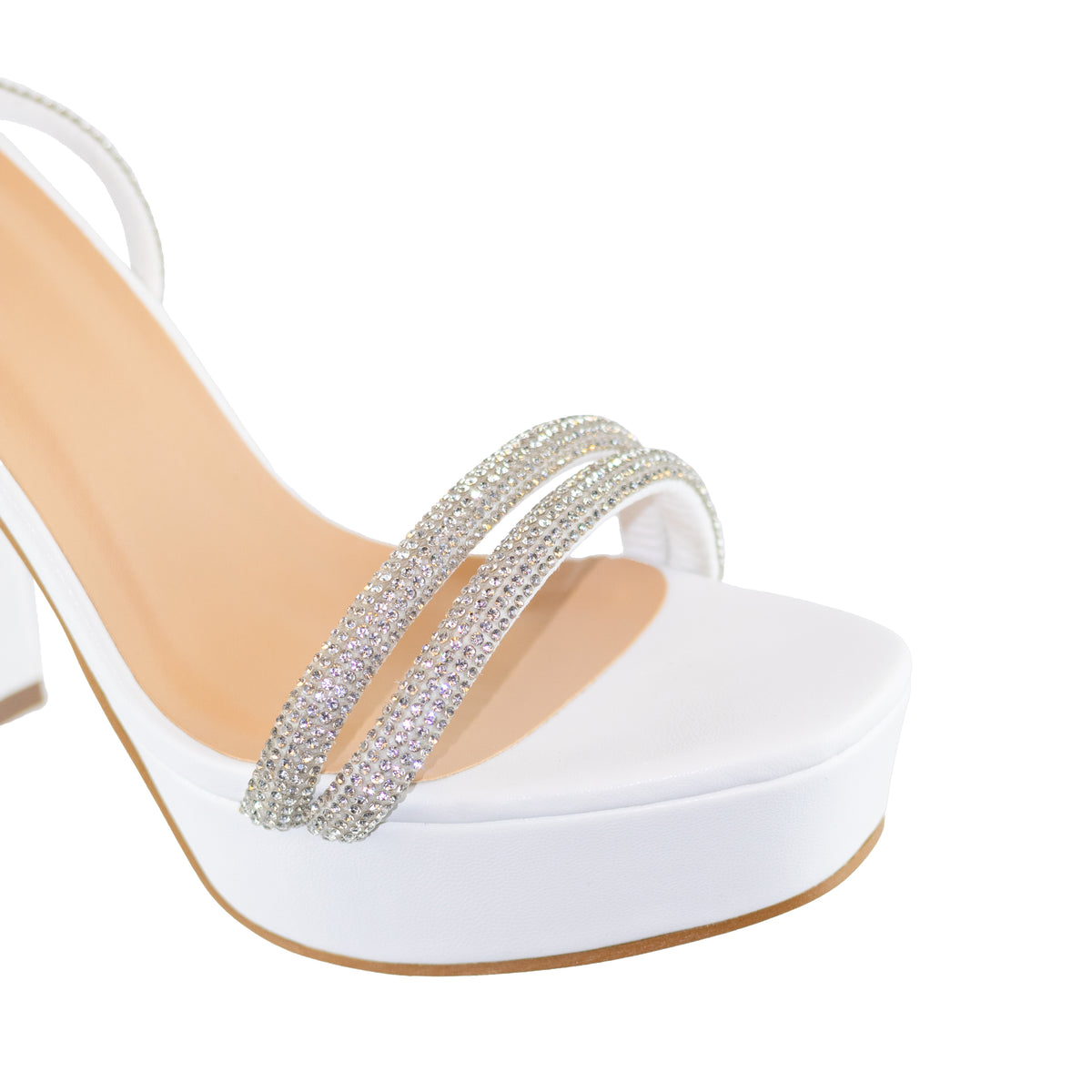 Eleanor - Embellished Ankle Strap Platform High Heels