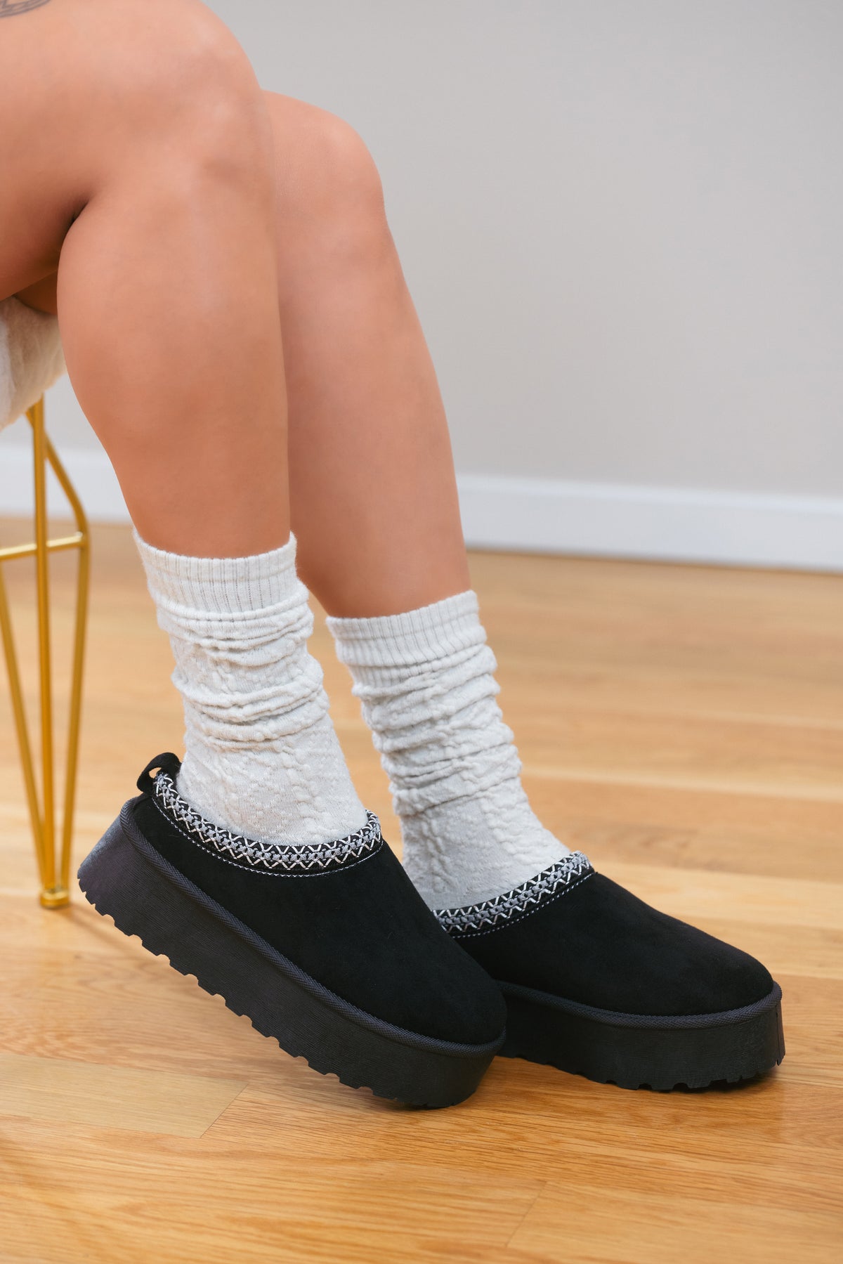 Moon - Flat Slip On Platform Winter Booties