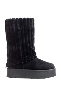 Frosty - Women's Furry Platform Flat Comfortable Snow Boots