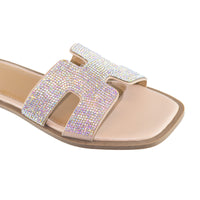 Agate - Embellished Slip On Flat Sandals