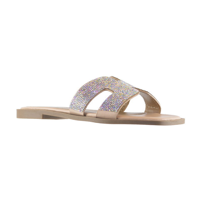 Agate - Embellished Slip On Flat Sandals