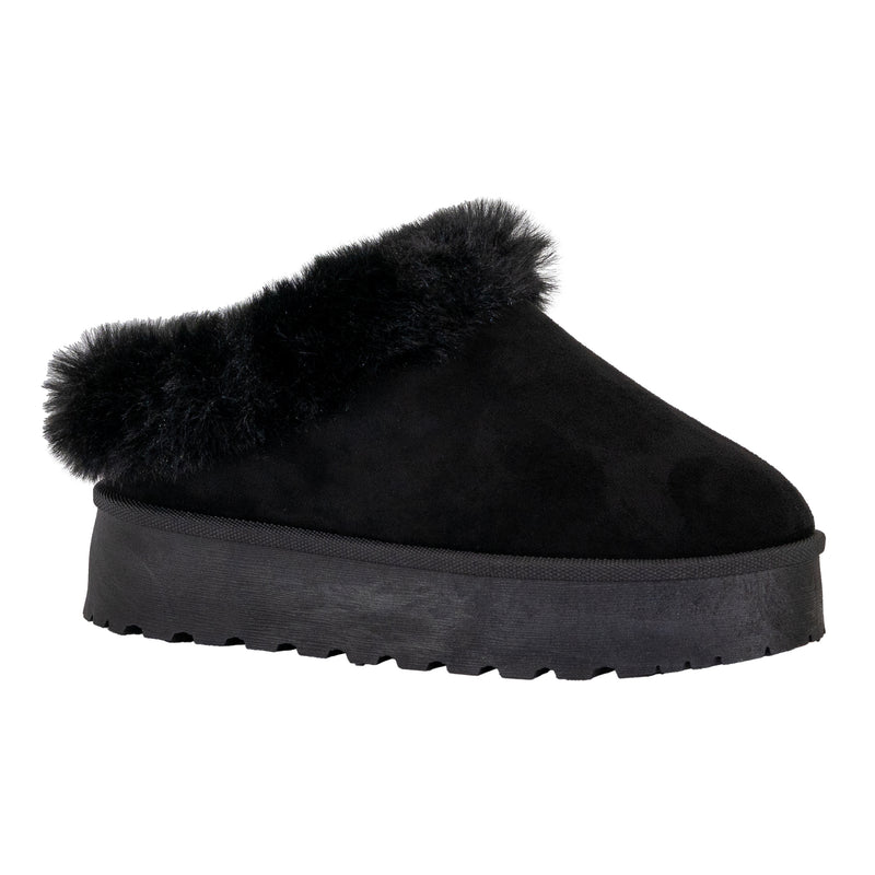 Padded - Slip-On Faux Fur Platform Booties, Cozy & Warm Design, Stylish Winter Footwear, Perfect for Casual or Cold Weather Looks