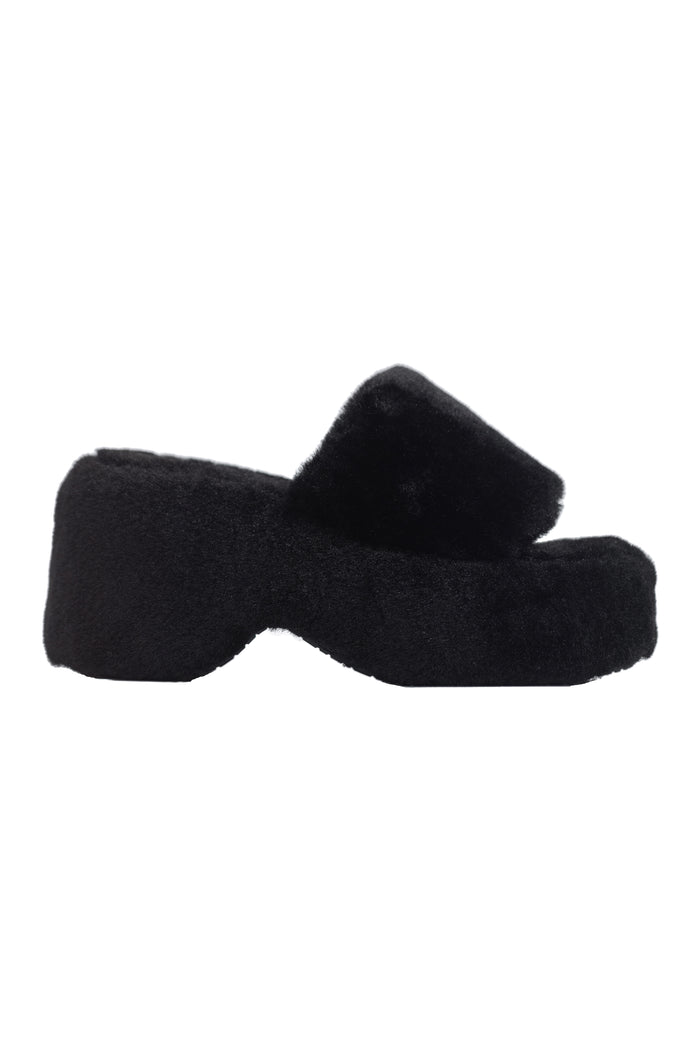 Envy - Women's Faux fur Platform Slide