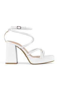 Taurus -  Ankle Strap Block High Heels