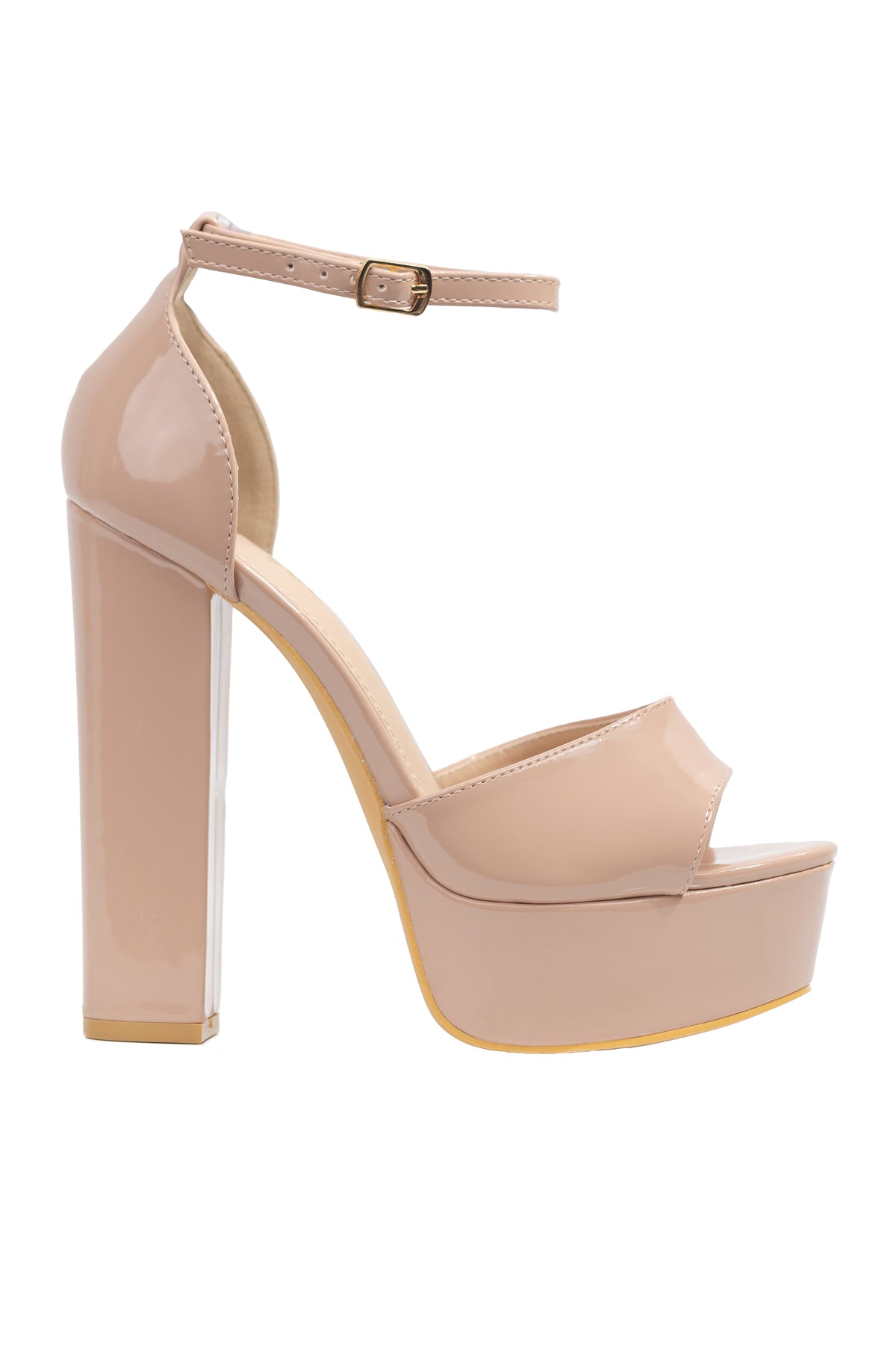 Elegance -  Ankle Strap Platform Block High Heels