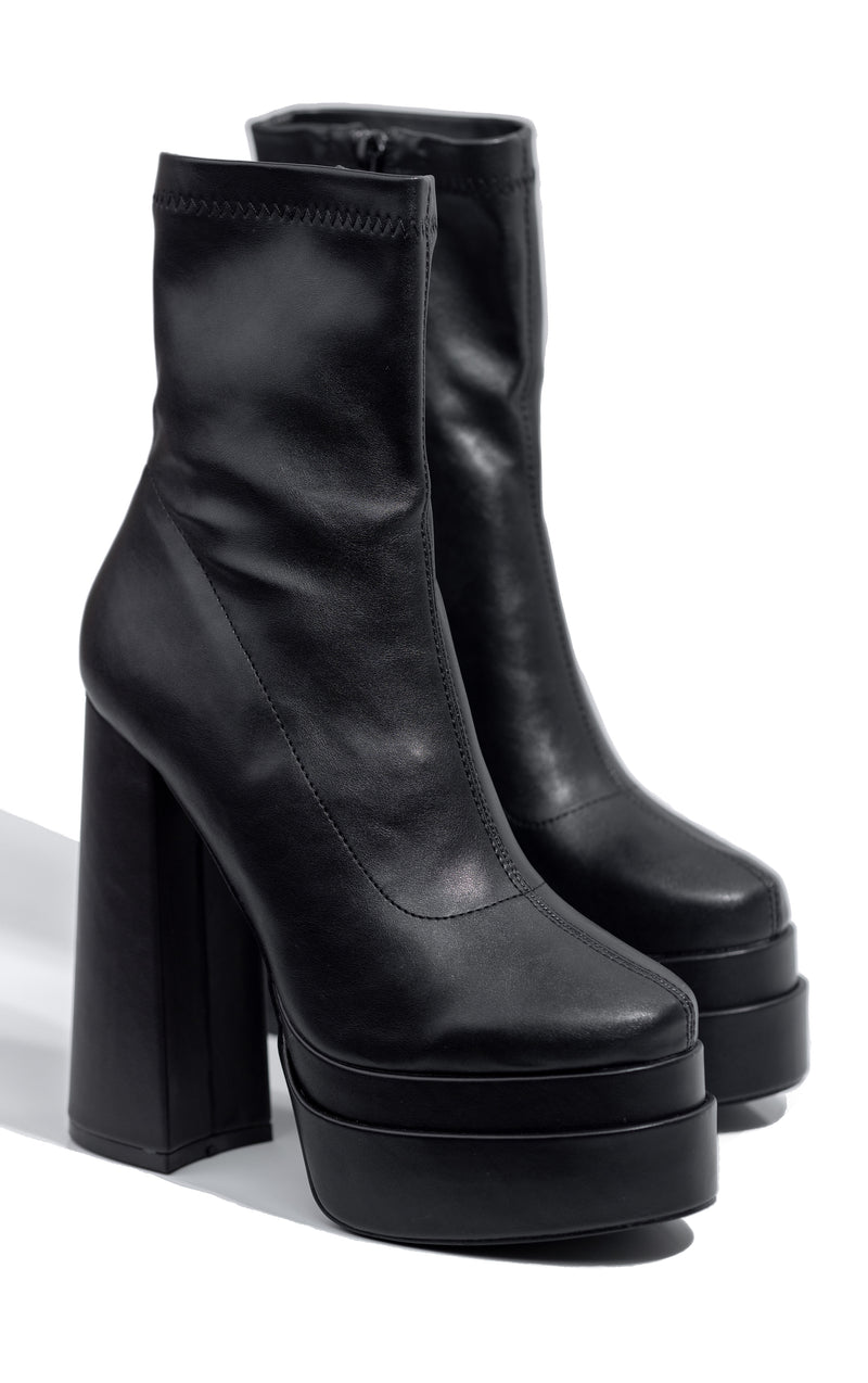 Raku - Stretch Lycra High Heel Ankle Boots For Women