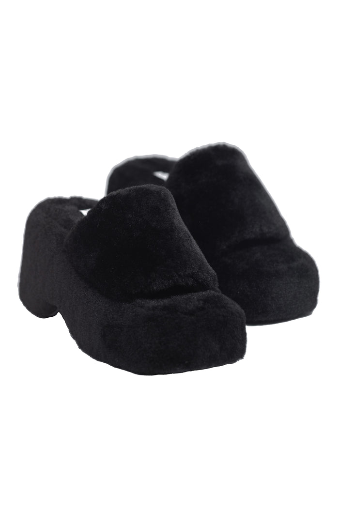 Envy - Women's Faux fur Platform Slide