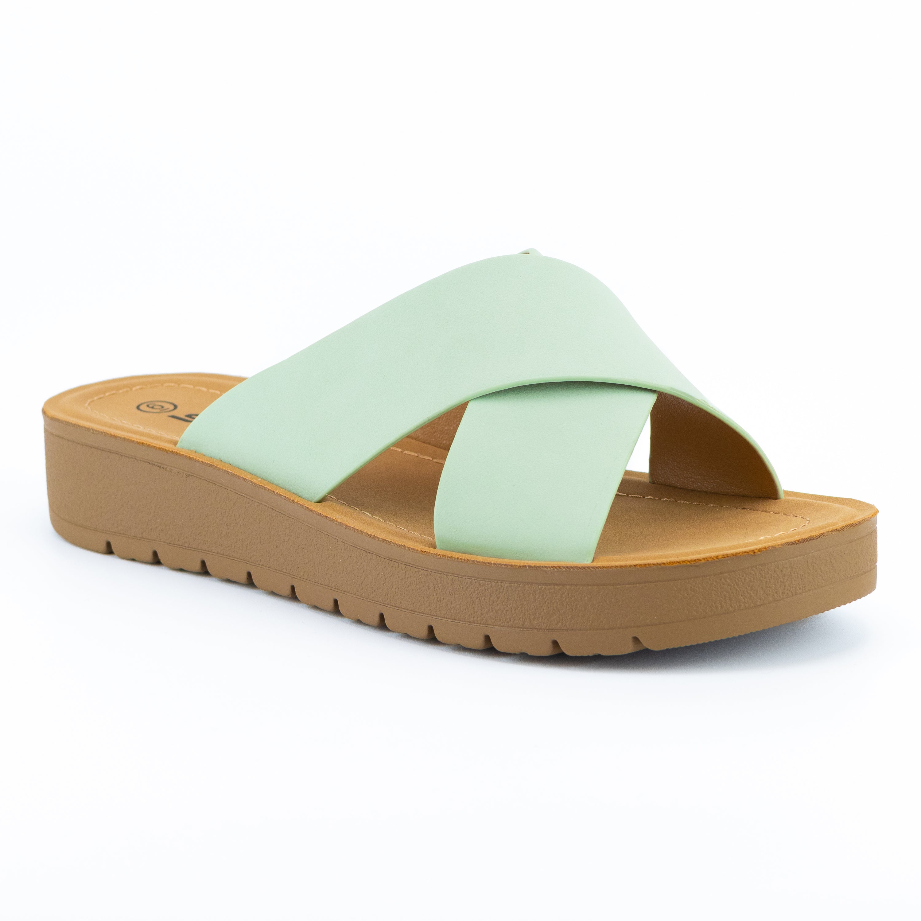 Luz - Women's Slip-On Sandals, Criss Cross Straps & Open Toe