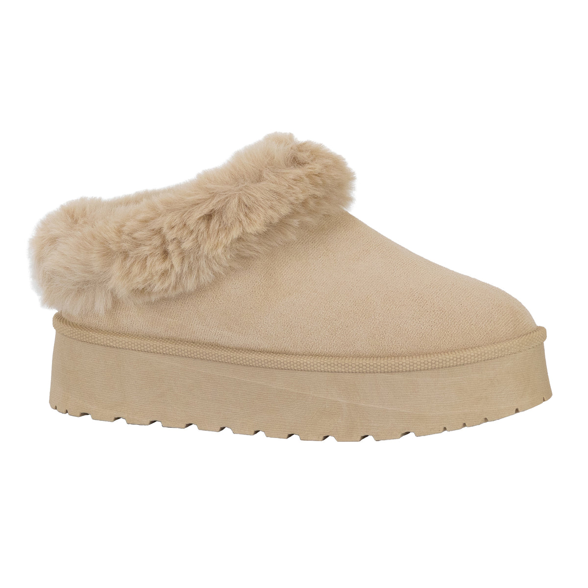 Padded - Slip-On Faux Fur Platform Booties, Cozy & Warm Design, Stylish Winter Footwear, Perfect for Casual or Cold Weather Looks