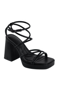 Taurus -  Ankle Strap Block High Heels