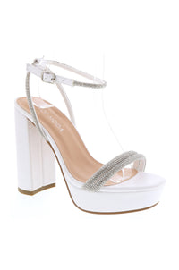 Eleanor - Embellished Ankle Strap Platform High Heels