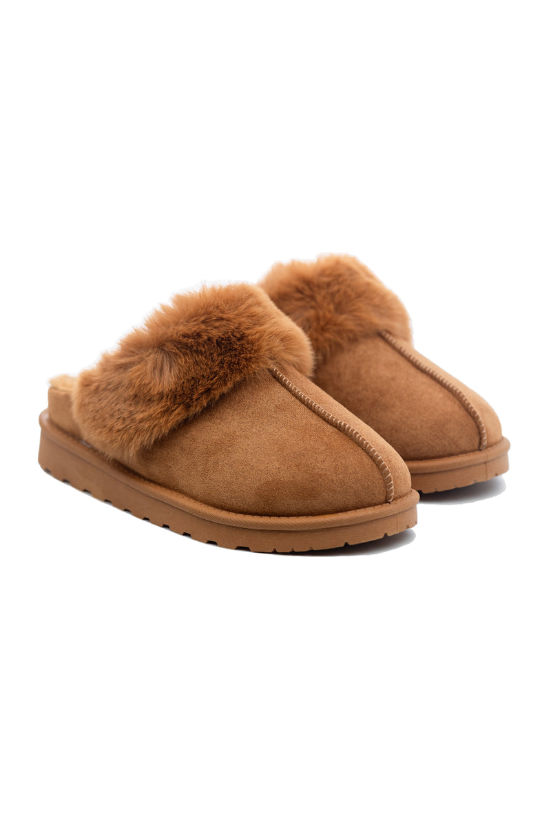 Mena - Flat Platform Winter Slippers For Women