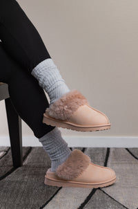 Mena - Flat Platform Winter Slippers For Women