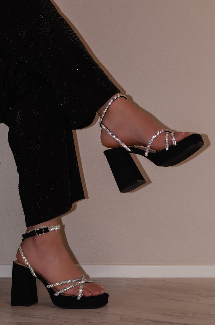 Nashville - Wide Friendly Embellished Ankle Strap Block Heels