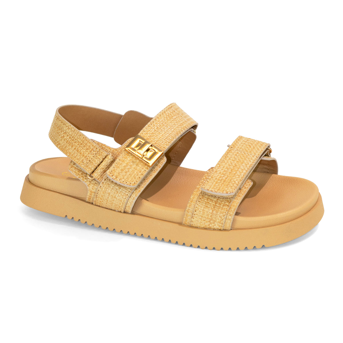 Daniela - Wide Fit Adjustable Double Strap Flat Sandals