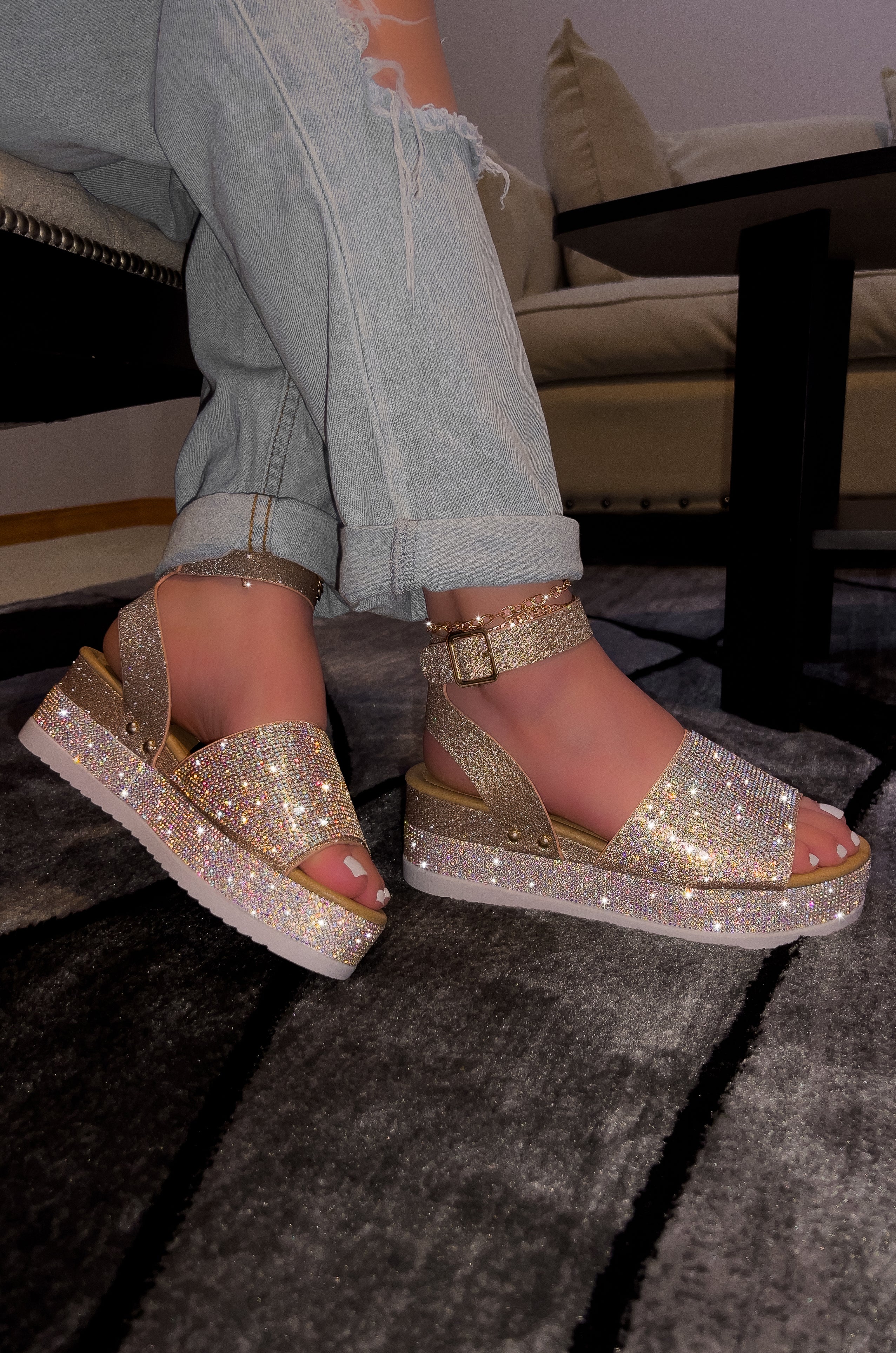 Embellished 2024 chunky sandals