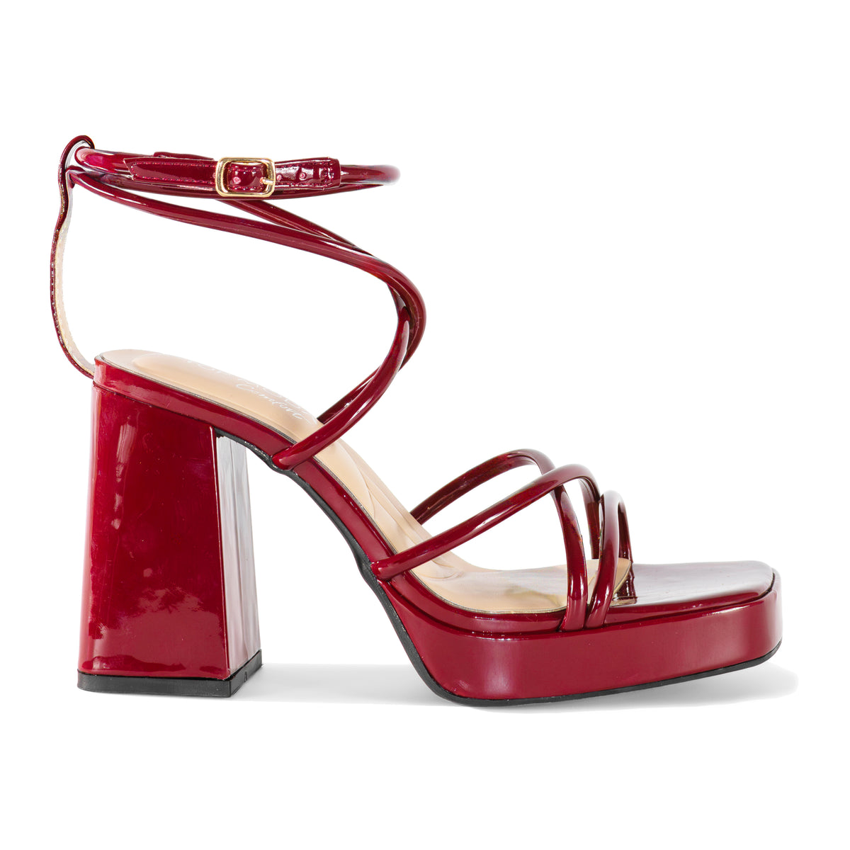 Taurus - Women’s Square Toe Ankle Strap Platform Block Heels