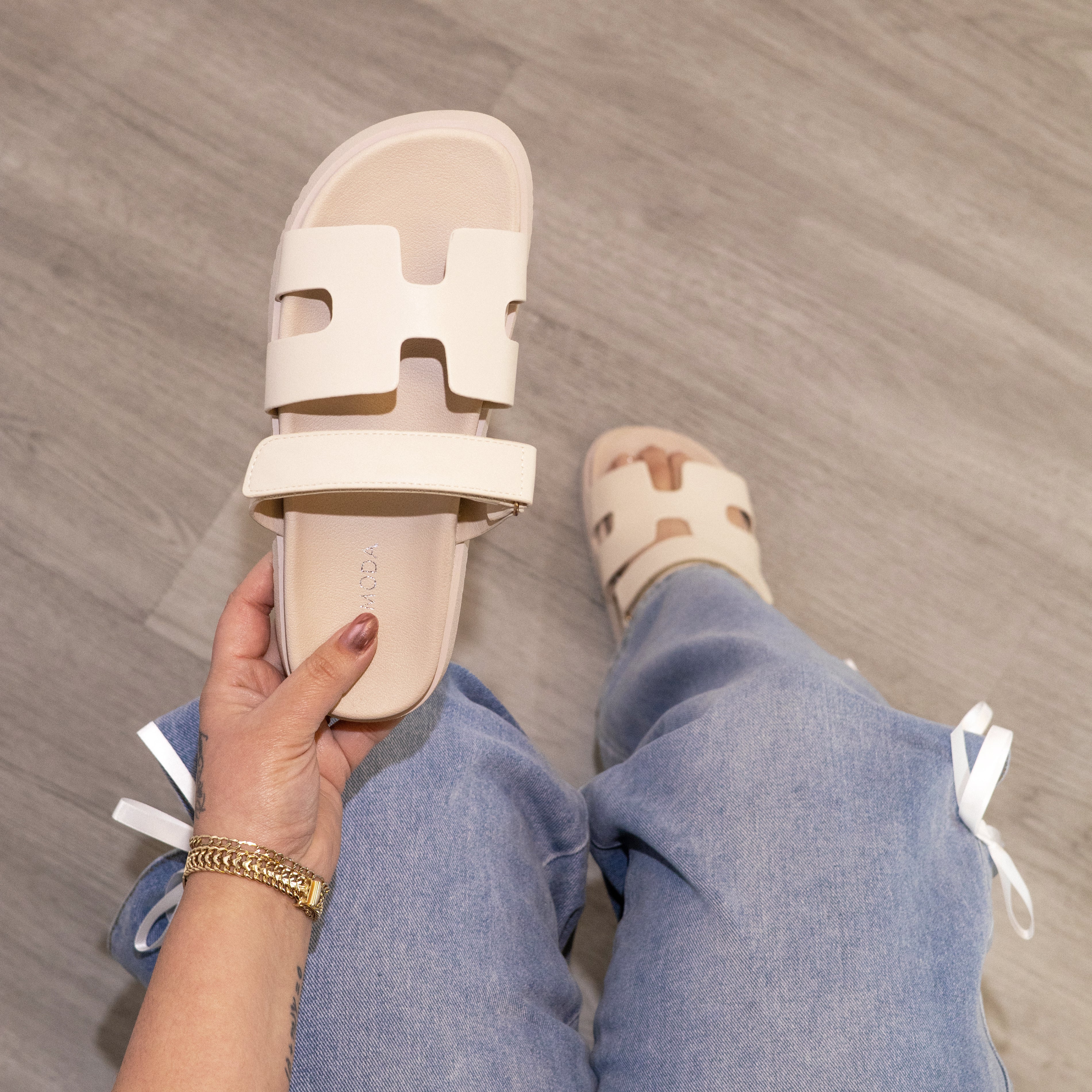 Lyon - Women's Adjustable Slide Platform Sandals