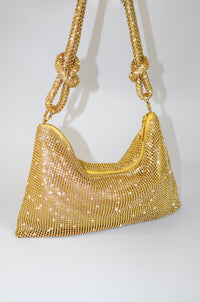 Precious Adornments - Gold-Tone Embellished Top Handle Bag