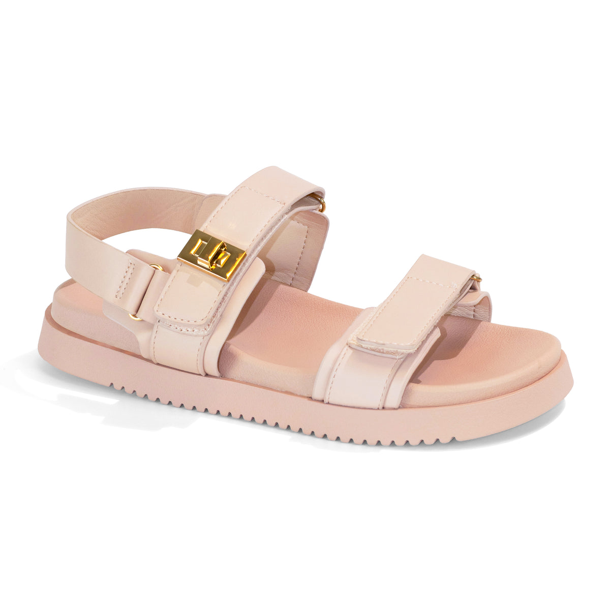 Daniela - Wide Fit Adjustable Double Strap Flat Sandals