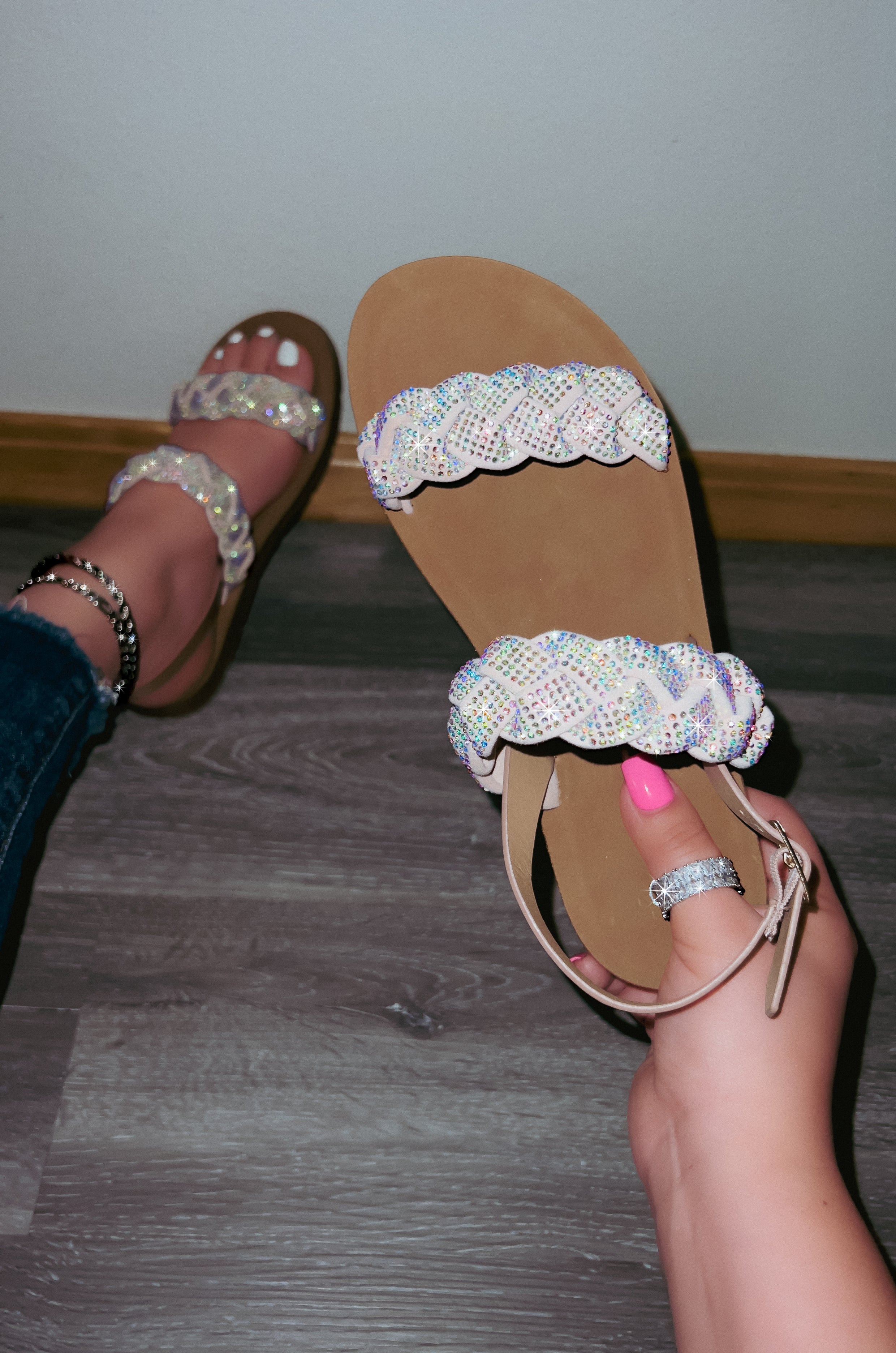Stellar - Embellished Straps Platform Sandals – ONLINE CUTE