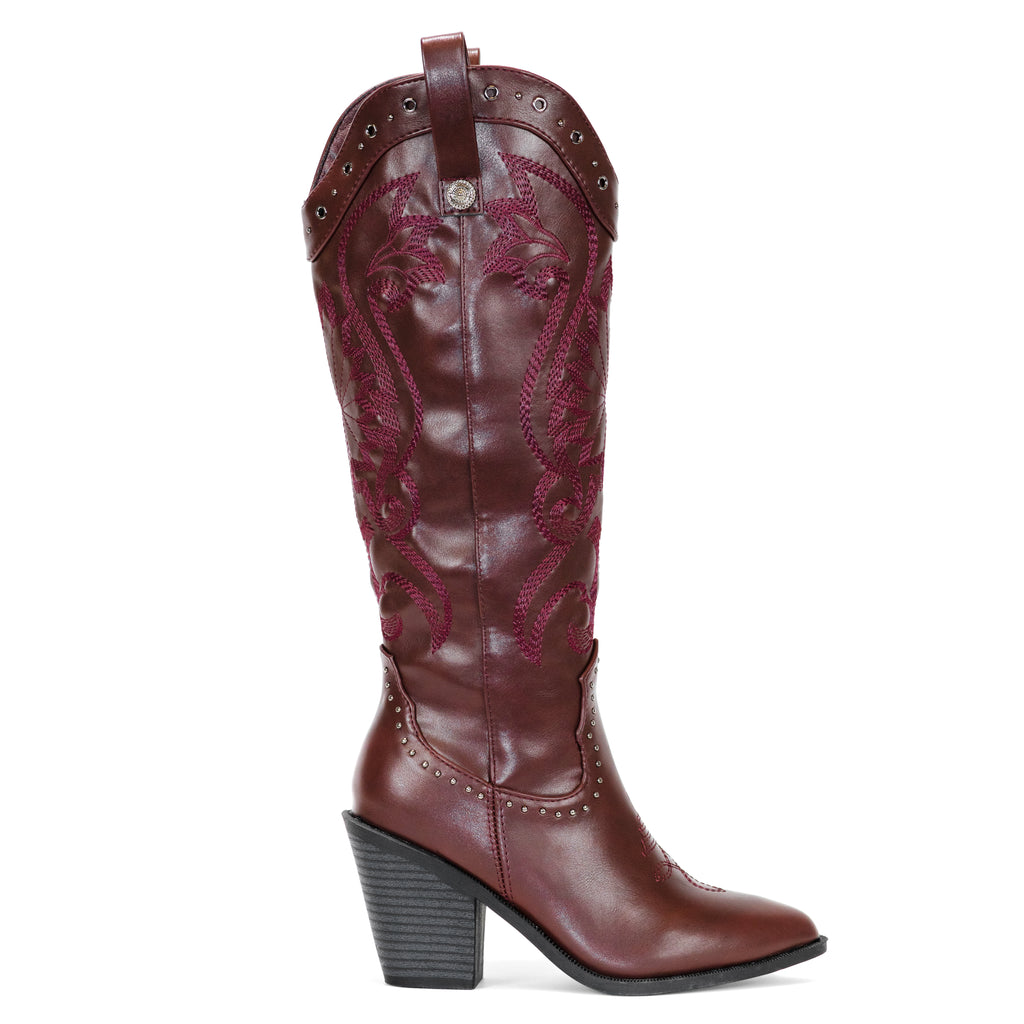 Texas - Cowgirl Western Boots for Women, Stitched Detailing