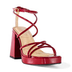 Taurus - Women’s Square Toe Ankle Strap Platform Block Heels