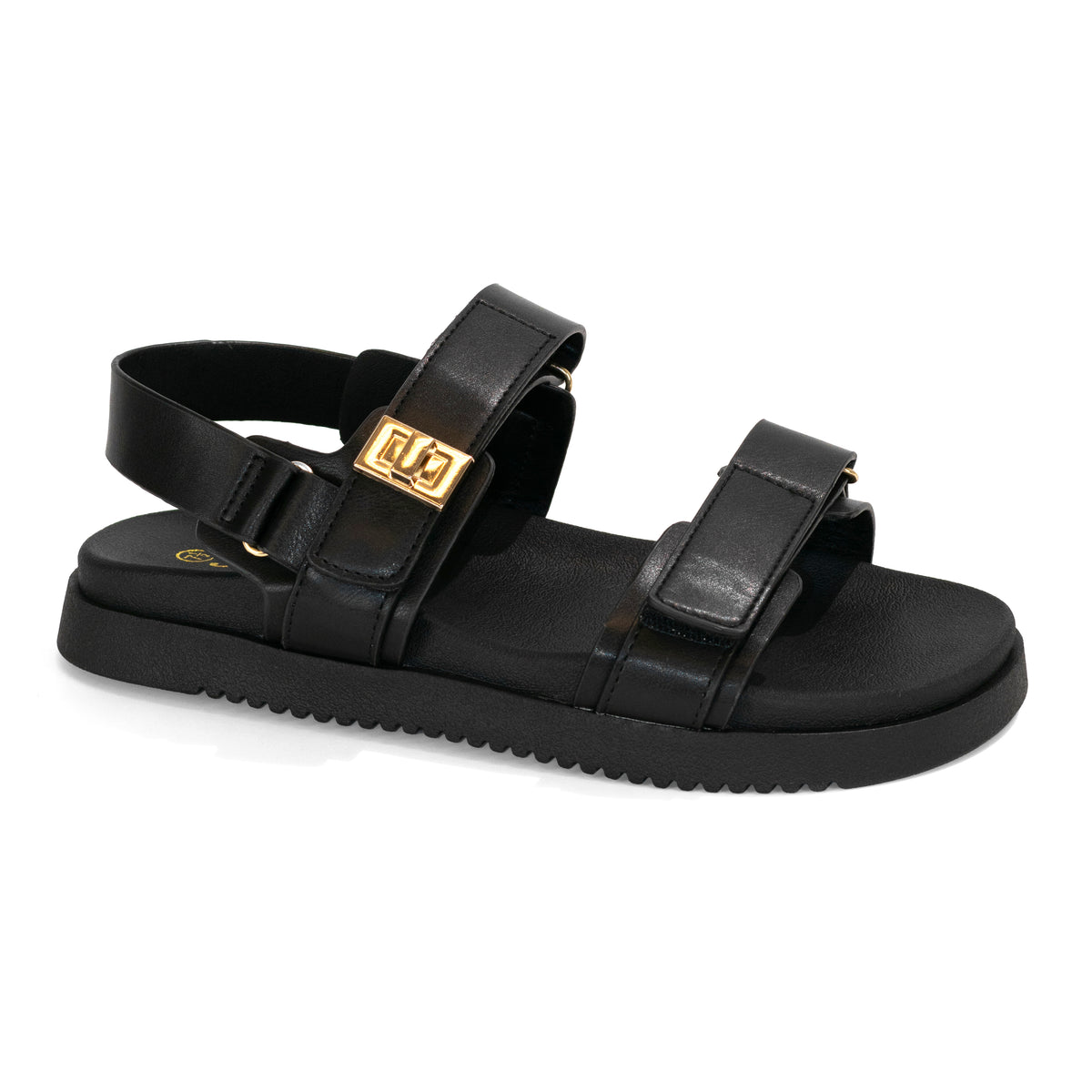 Daniela - Wide Fit Adjustable Double Strap Flat Sandals